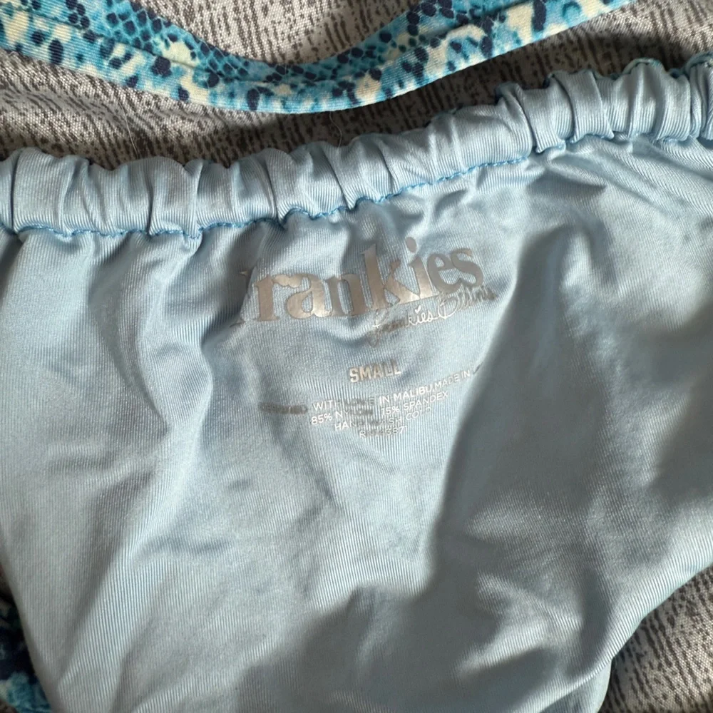 Frankie's Bikinis Aqua Snake Print Set